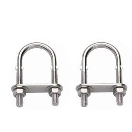2 x 8mm x 100mm U BOLT & PLATE Stainless Steel Marine Grade