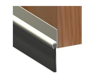 Door Bottom Brush Draught excluder Sweep Seal - 838 White