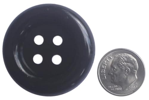 Large Size Bold Black Buttons Pack of 40