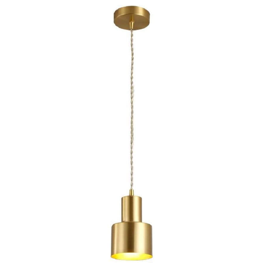 Hobaca E26 Pendant Light - Gold & Copper Modern Nordic Hanging Lamp for Kitchen Island, Dining Room, Bar - Adjustable LED Iron Fixture, Vintage Industrial Ceiling Light