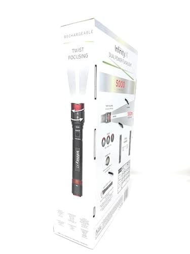 Infinity X1 5000 Lumens Dual Power Rechargeable Torch LED Flashlight