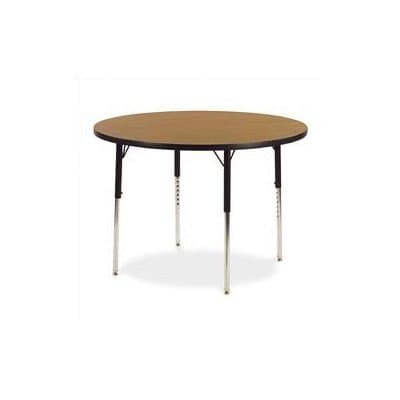 4000 Series 36" Round Activity Table Color: Grey Nebula, Glides: Steel Glides Included