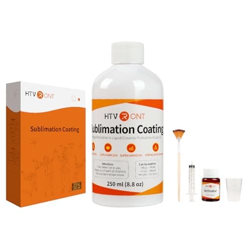 HTVRONT Sublimation Coating for All Hard Substrates-Glossy Waterproof Sublimation Coating for Mugs, Glass, Tumblers, Sublimation Coating for Ceramics, Tiles, Stainless Steels with Super Adhesion