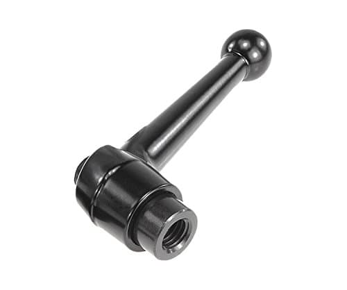 Kipp 06410-3A41 Zinc/Steel Adjustable Handle with 3/8-16" Internal Thread, Classic Ball Style, Inch, Black Satin Plastic Coated Finish, Steel Components, Size 3