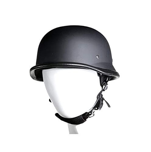 German Novelty Flat Black Motorcycle Half Helmet Cruiser Biker S,M,L,XL,XXL