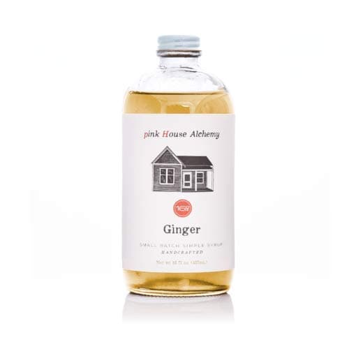 Pink House Alchemy Ginger Simple Syrup -16 OZ Bottle for Coffee, Cocktail, Mocktail and Non Alcoholic Drinks, All-Natural Non-GMO (Gin, 1)