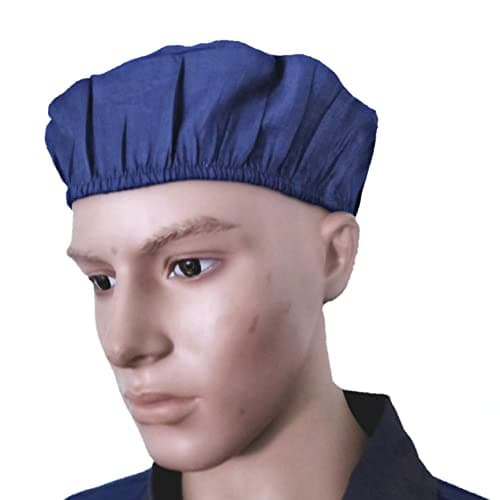 Trance Cotton Washable & Reusable Head Cap | Multipurpose Head Cover cap for Kitchen Cooking, House Cleaning, Garden & Farms | Food & Processing Industries, Hotels Hygiene Caps (Pack of 6, Dark Blue)