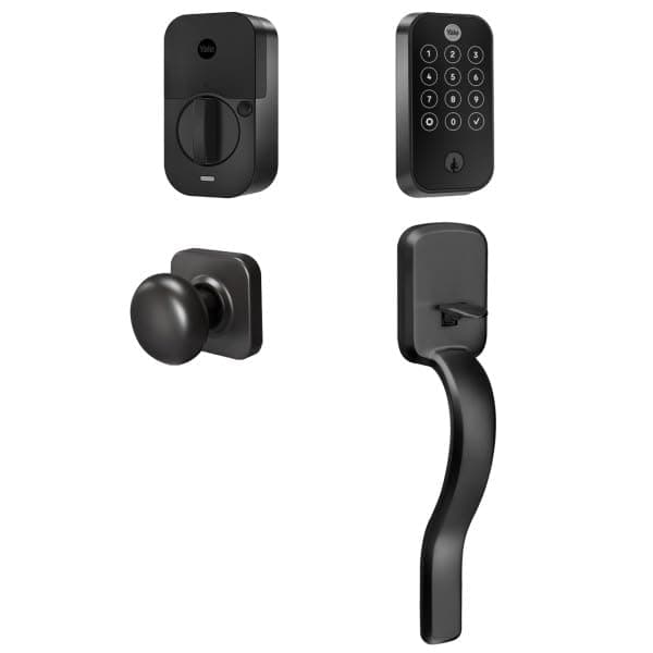 Assure Lock 2 Touch with Wi-Fi and Ridgefield Handle in Black Suede