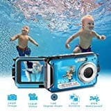 Waterproof Digital Camera Full HD 1080P Underwater Camera 24MP Video Recorder Camcorder Point and Shoot Camera Selfie Dual Screen Waterproof Camera for Snorkeling