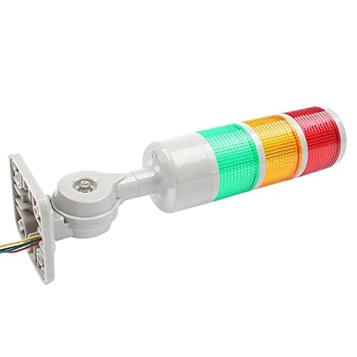 LUBAN 3-Layer Industrial Signal Tower Stack Lights, 12V/24V DC, Red/Yellow/Green, IP54 Rated, 100000 Hr LED Lifespan, Rotatable Base, Surface Mount, Street Lighting