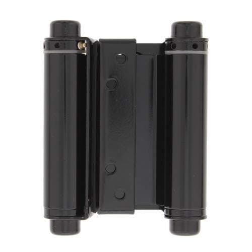 Ultra Hardware 35593 Box of 2 4in Double Acting Spring Hinge-Steel Base-Black Finish
