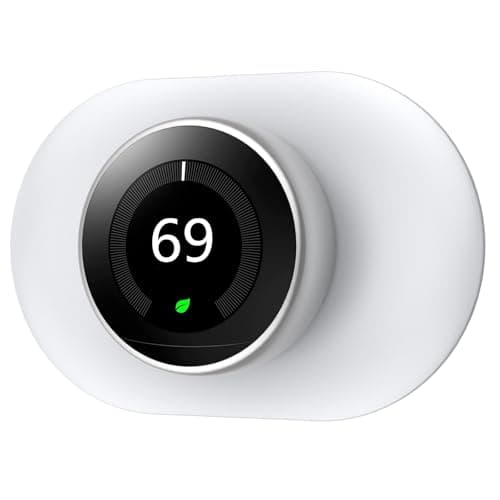 Wall Plate Cover Compatible with Google Nest Thermostat Accessory Version 1st/2nd/3rd, Decoration Kits, Cover Imperfections Easy to Install - Snow