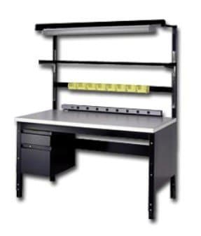 Parent Metal Products, 48 W X 30 D Electronics Bench And Accessories, Hlf-4, Size: 48 W, Wt. (Lbs.): 6#, Description: Light Fixture, Lf4