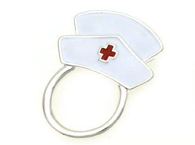 Twentyone Magnetic Eyeglass Holder Clip White Nurse's Hat