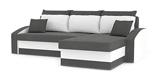 Romano Furniture Corner Sofa Bed Hewlet grey&white