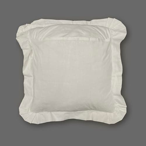 MODERN HEIRLOOM Embroidered and LACE 2-PC Pillow Decorative Pillow Set, 16 inches, Constance Ecru 16" 2 Count