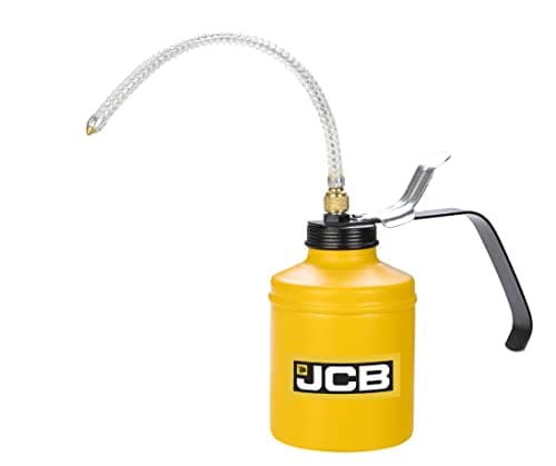 JCB Tools Oil Can - Lever type 500 ml, Steel Pump Body with 9" Flexible PVC Spout, 22025978