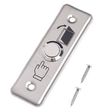 Smart iCards; Anit-Rust Stainless Steel Strong Metal Door Exit Push Button Switch Plate for Home Office Access Control System (3 X 1)