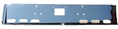 Peterbilt HC0010-06-006 379, 378, & 357 Chrome Steel Bumper: w/ Tow Hole, 18" Tall Texas Style For Show Truck