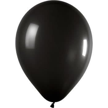 25 x 10 inch Black Metallic Wedding Balloons