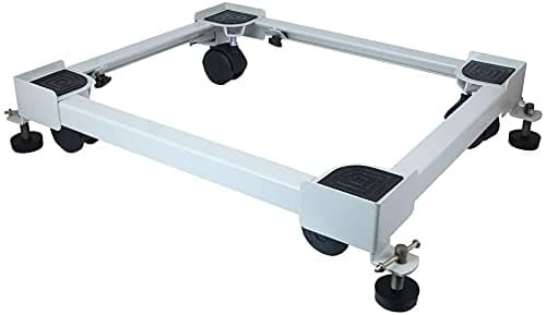 RISSACHI Heavy Duty Front, Top Load Automatic Washing Machine, Refrigerator, Dishwasher Stand, Trolley (16X19-26X32) (Black) (Plastic and Metal) with 24 Wheels …