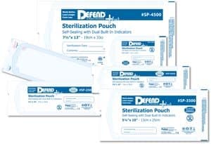 MYDENT DEFEND+PLUS STERILIZATION POUCHES Self-Seal Sterilization Pouch, 9" x 15", 200/bx, 8 bx/cs