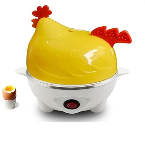 Mokky Chick Electric Cooker Boiled Heating 7 Egg Capacity Electric Egg Cooker For Hard Boiled Eggs Multi-function Cartoon Hen Egg Boiler With Auto Shut Off