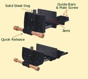 4" x 10" Woodworker's Vise-Continuous Nut-with Steel Handle 41012-C-SH