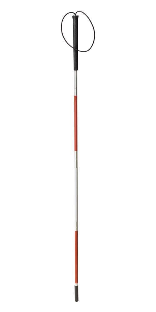 Drive Medical Deluxe Folding Blind Cane, Reflective Red