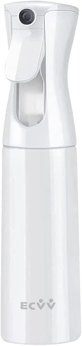 300ml Continuous Spray Bottle Plastic Empty Hair Mist Sprayer Ultra Fine Water Mister for Hairstyling Cleaning Salons Plants Pet Care (White)