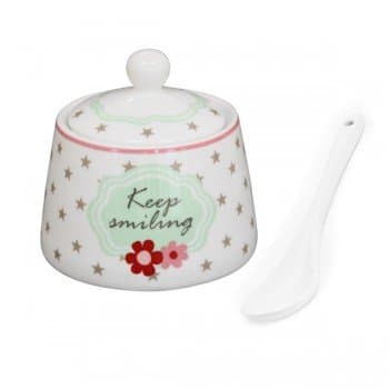 Krasilnikoff Keep Smiling Sugar Bowl with Lid
