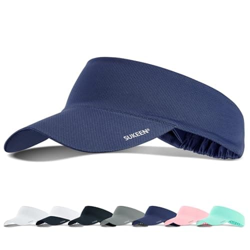 Sukeen Cooling Stretchy Visor Free Size Cool Hat with UV Protection Brim Peak Vizor for Golf, Tennis, Cycling, Running