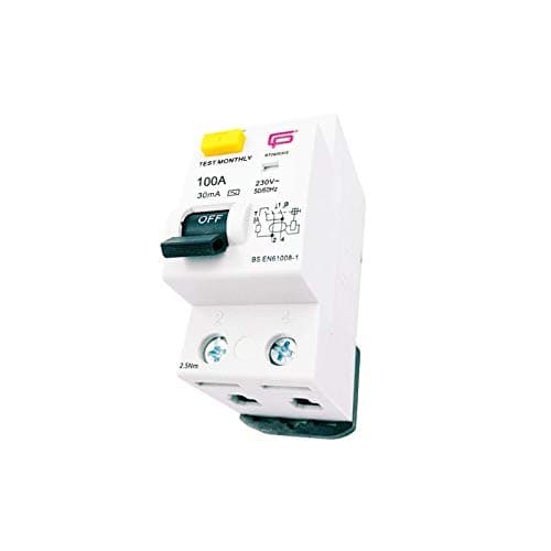 Fusebox RTA100100S 100A 100mA DP Time Delayed Type A RCD