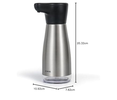 AIKE Magnetic Charging Waterproof Automatic Soap Dispenser for Liquid Soap Spot Resist Stainless Finish 14fl.oz. Model AK1337