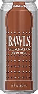 Bawls Energy Drink - 4 - 16oz Cans (Root Beer)