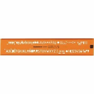 Rumold 89025 Lettering Stencils Orange/Clear