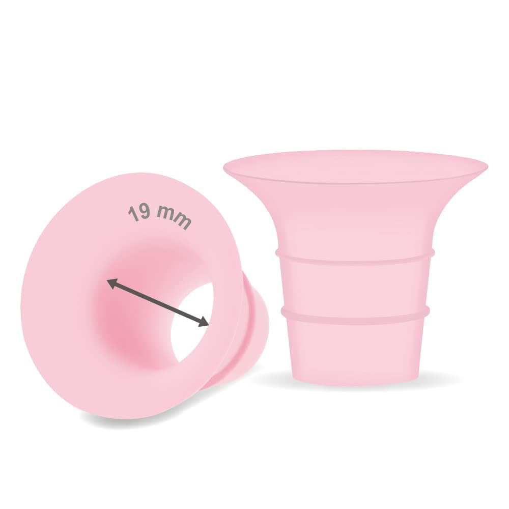 Maymom 19mm Flange Insert Pink Compatible with Elvie Single/Double Electric, Elvie Stride Cup (24mm), Compatible with Medela PersonalFit Flex Shield, Not Original Elvie Replacement Pump Parts
