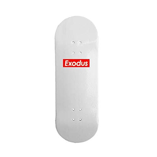 Exodus Box Logo Fingerboard Deck (White/Red, 32mm)