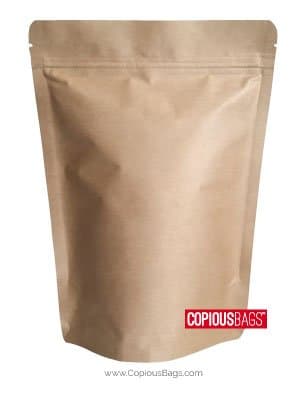 Kraft Paper Stand Up Bag 6 x 9 (8 oz) - 100 QTY