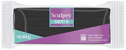Sculpey III Polymer Clay, 1-Pound, Black, 1/pkg