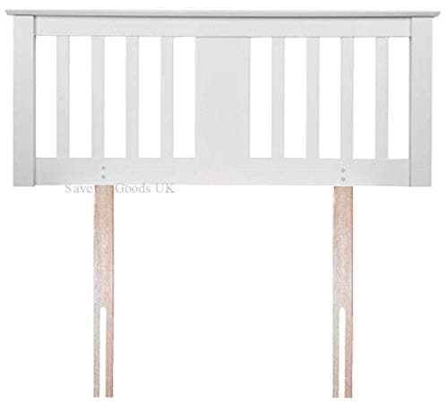 4ft Small double. 120cm (3/4 size) Sweet Dreams Gere white wooden wood headboard bedhead bed head board