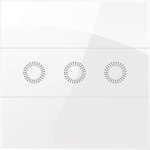 Protium ABS Flower Button WiFi Touch Switch Work with Amazon Alexa, Google Assistant and Smart Life App for Smart Home Automation 3 Gang, White