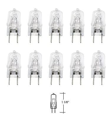 (10)-Pack 35 Watt Xenon G8 120v T4 Light Bulbs G8 Base JCD Type 120 Volt 35Watt Just Under 35mm = 1.38 Inch