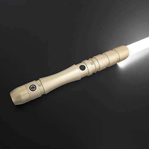 YDDSABER Jedi Sith LED Light Saber Force FX Lightsaber with Loud Sound and High Light, Metal Hilt, Rechargeable Lightsaber Toy for Cosplay Party(White)