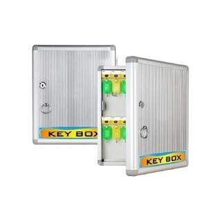 VelKro Aluminium Safe Lock Cabinet with Wall Mount (32 Key Hooks, Silver ).