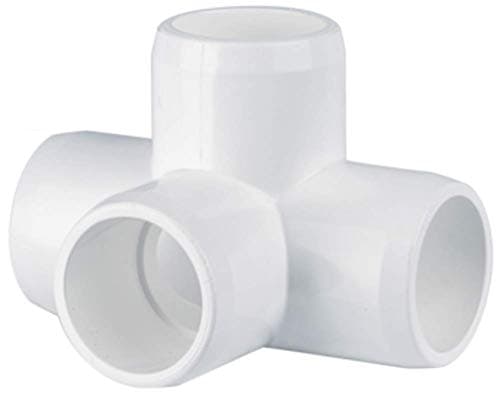 CIRCOPACK 1/2" PVC 4-way Tee Fitting Connectors (2 pieces)