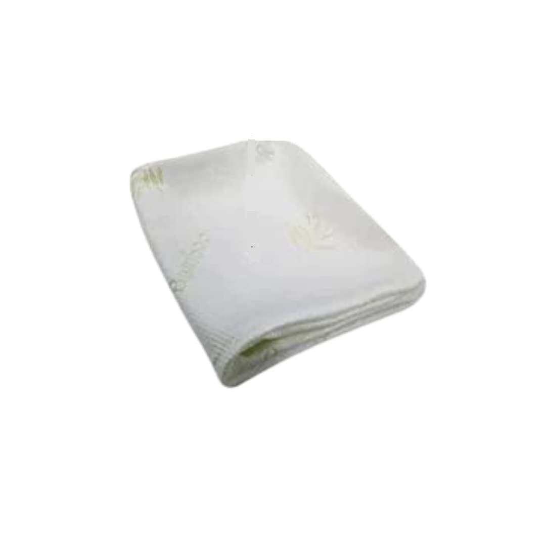 The White Willow Soft Fabric Pillow Case 9.8" L x 7.5" W x 1" H, Washable, Removable Zippered Pillow Cover Only, Fits Baby Head Shaping Pillow- Green