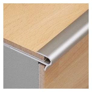Dural STFAE 800/0.9; 8mmStepfloor Anodized Silver Effect Screw Down Stair Nosing Profile 0.9m;Aluminium for 8mm thick Flooring