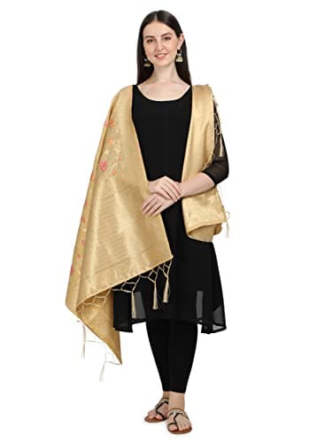 DEVANGI Floral Silk Blend Dupatta