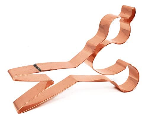 Beautician's Hair Cutting Shears Copper Cookie Cutter